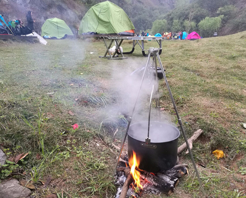 Camping Campfire Tripod Fire Bracket