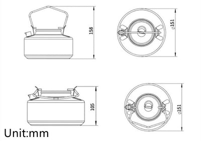 Camping Stainless Steel Kettle